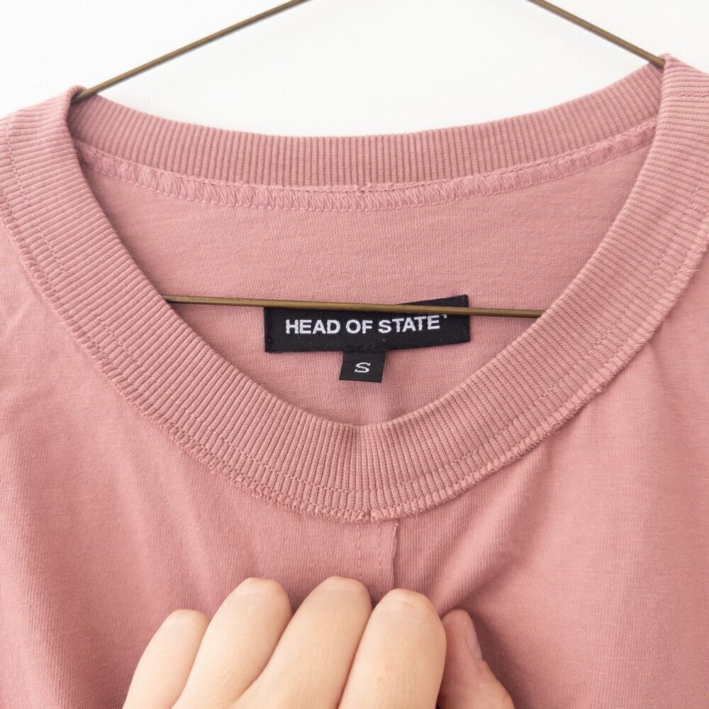 Head of State Underground Spiritual Logo Graphic Tee Heavyweight in Dusty Pink - Picture 2 of 6